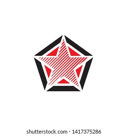 Stars icon logo design vector template
