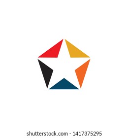 Stars icon logo design vector template