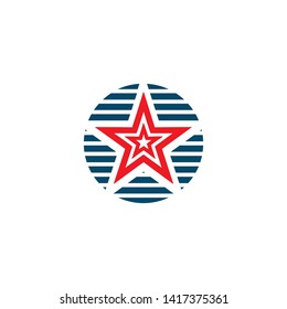 Stars icon logo design vector template