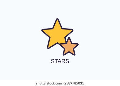 Stars Icon Or Logo Isolated Vector Illustration