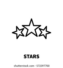 Stars icon or logo in modern line style. High quality black outline pictogram for web site design and mobile apps. Vector illustration on a white background.