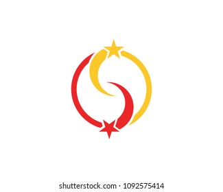 Stars icon logo template