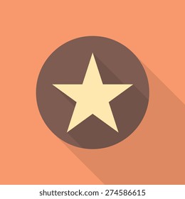 Stars icon with long shadow - Vector