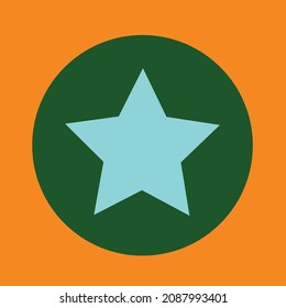 The stars icon on a multicolored background can write a message.