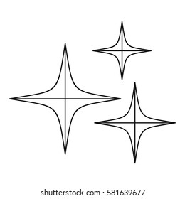 Stars icon. Outline illustration of stars vector icon for web