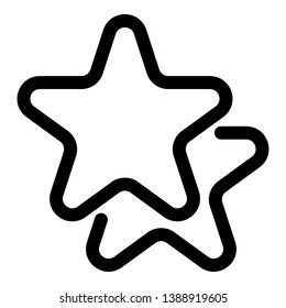 Stars icon. Outline stars vector icon for web design isolated on white background