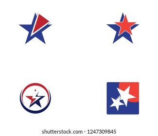 Stars icon set logo template