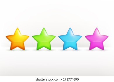 Stars icon set, vector