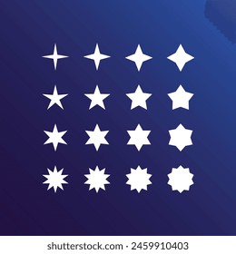 Stars icon set. Vector illustration