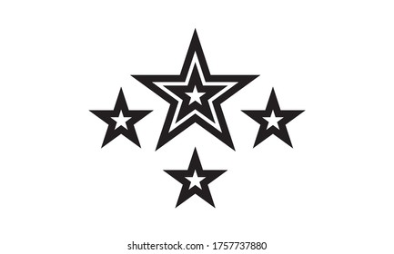 Stars icon simple style vector image