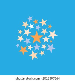 Stars Icon. Stars in sky vector illustration