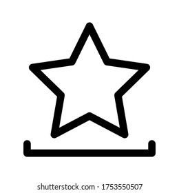 Stars icon, star illustration vector isolated on blank background. editable