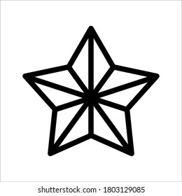 Stars icon, star illustration vector isolated on white background