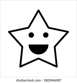 Stars icon, star illustration vector isolated on white background