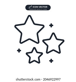 Stars icon symbol template for graphic and web design collection logo vector illustration