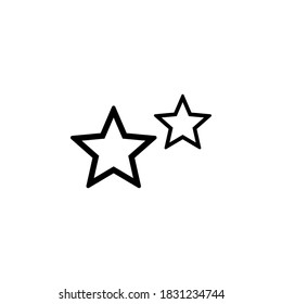 stars icon symbol vector on white background