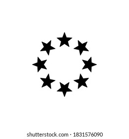 stars icon symbol vector on white background