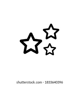stars icon symbol vector on white background