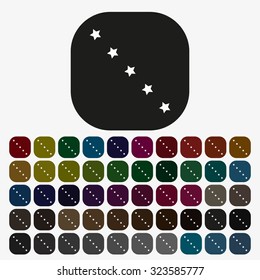 stars. icon. vector design, set of colored buttons