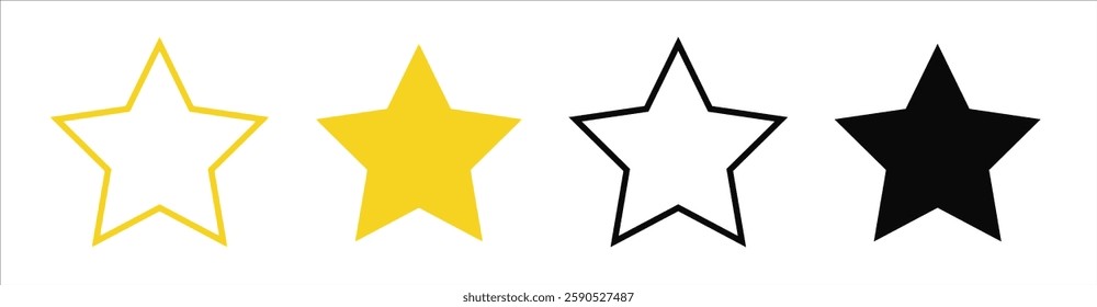  stars icon Vector. Five stars customer product rating review flat icon for apps and websites.