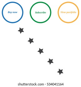Stars Icon Vector flat design style