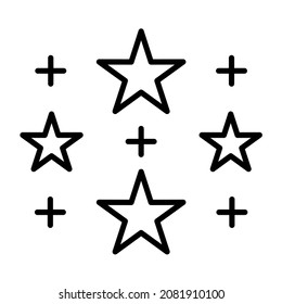 Imagen vectorial de icono de estrellas. También se puede usar para aplicaciones web, aplicaciones móviles y medios impresos.