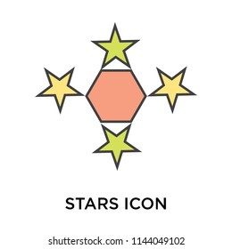 Stars icon vector isolated on white background for your web and mobile app design, Stars logo concept