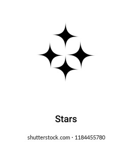 Stars icon vector isolated on white background, logo concept of Stars sign on transparent background, filled black symbol