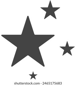 Stars icon vector isolated on white background.