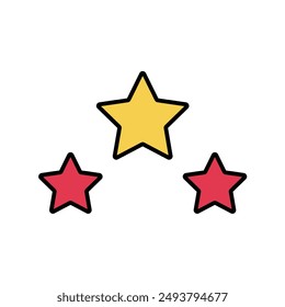 stars icon with white background vector stock illustration