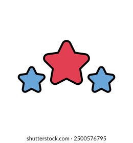 Icono de estrellas con fondo blanco Vector Ilustración de stock