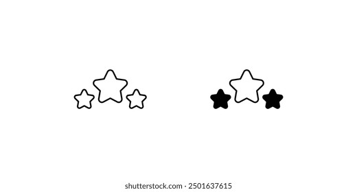 Sterne-Symbol auf weißem Hintergrund, Vektorgrafik