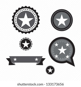Stars icons and concept colorful, vector illustration