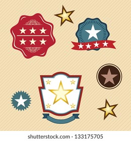Stars icons and concept colorful, vector illustration