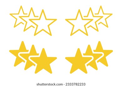 stars icons on white background