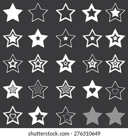 Stars icons set