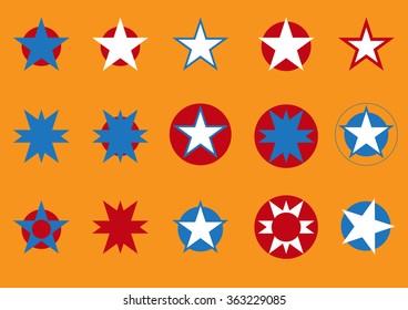 stars icons set