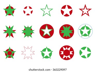stars icons set