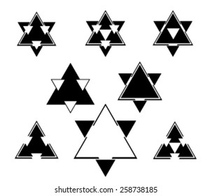 Stars icons set symbols. Simple flat style metro,jude vector illustration.