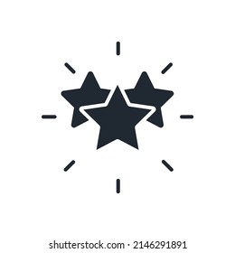 Símbolo de iconos de estrellas elementos vectoriales para web infográfica