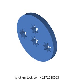 Stars isometric left top view 3D icon