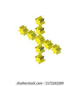 Stars isometric left top view 3D icon