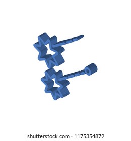 Stars isometric left top view 3D icon