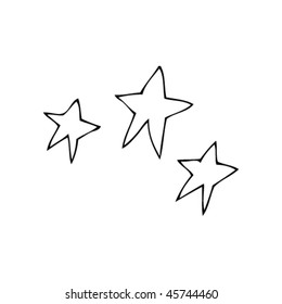 Stars Kids Drawing Style Stock Vector (Royalty Free) 45744460 ...