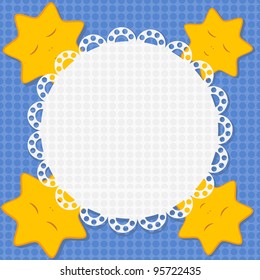 Stars and lace. Vector