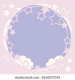 Stars Layered paper cut style, Shadow Box 