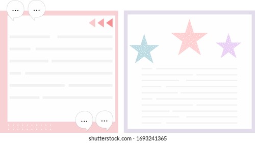 Stars Leaf For Postcards, Banners. Vector Illustration Of A Delicate Picture For The Yearbook, Notebook, Notepad