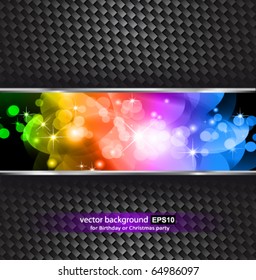 Stars and Light Sparkle Background with Rainbow Gradient
