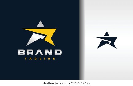 stars and lightning geometric logo