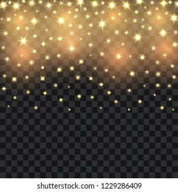 Stars and lights for design, isolated, vector illustration.